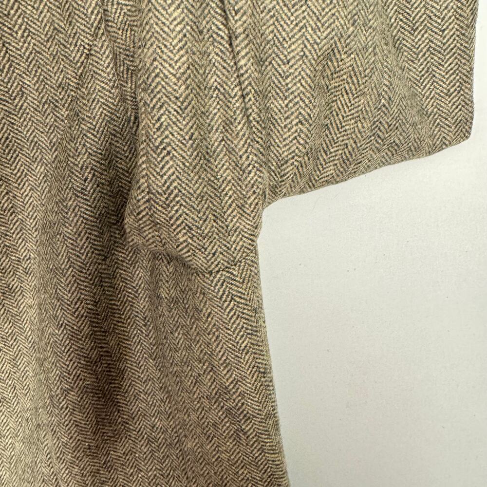 Kate Hill Wool Blend Herringbone Lightweight‎ Blazer Faux Fur Collar Jacket 14W - Picture 11 of 14